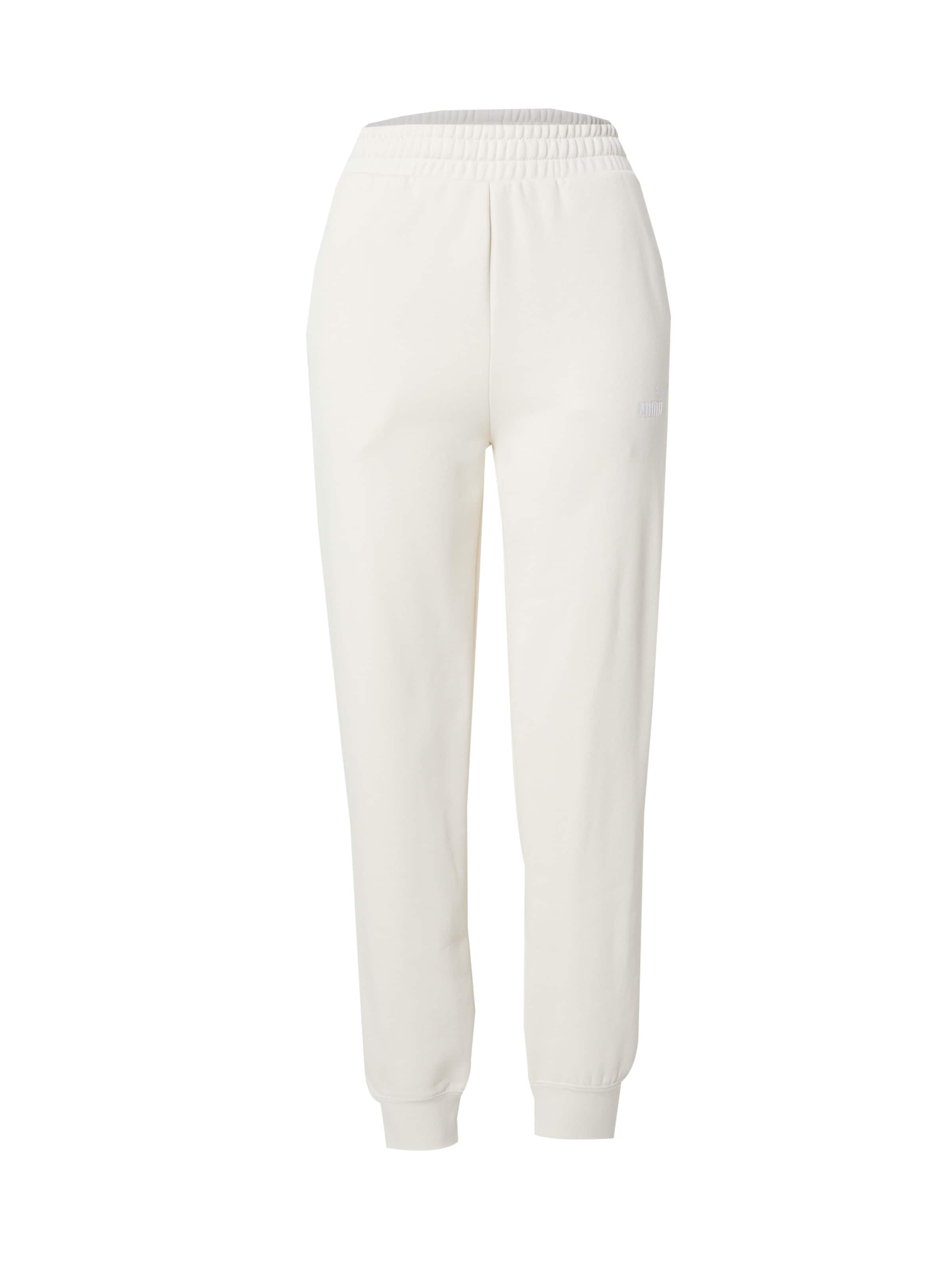 Tapered Pantaloni sport 'ESS Small No. 1' de la PUMA pe alb: față