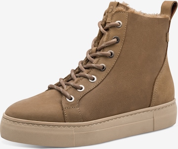Tamaris Schnürstiefelette in Beige: Vorderseite
