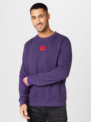 HUGO Red - Sweatshirt 'Diragol' em roxo: frente