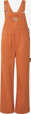 Monki Ogrodniczki jeansowe w kolorze brązowy: przód