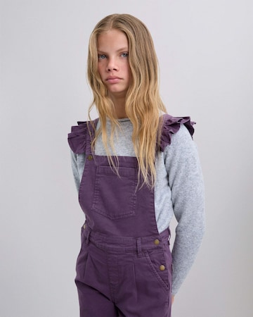 Scalpers Szeroka nogawka Ogrodniczki 'Smart' w kolorze fioletowy: przód