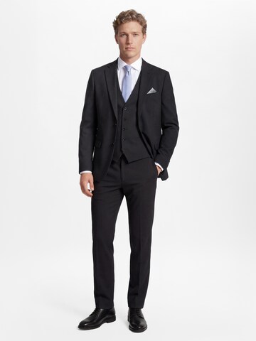 Regular Pantalon à plis Finshley & Harding en noir