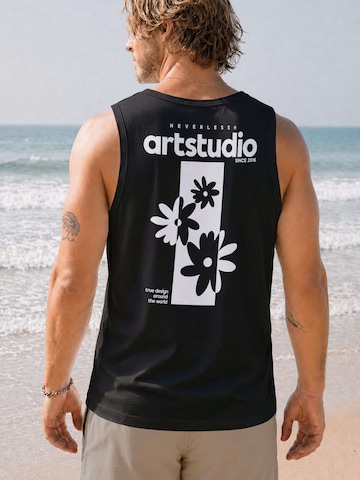 Neverless Shirt 'Artstudio Flowers'‌ in Schwarz