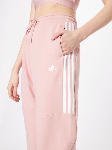 ADIDAS SPORTSWEAR Tapered Workout Pants in Pink