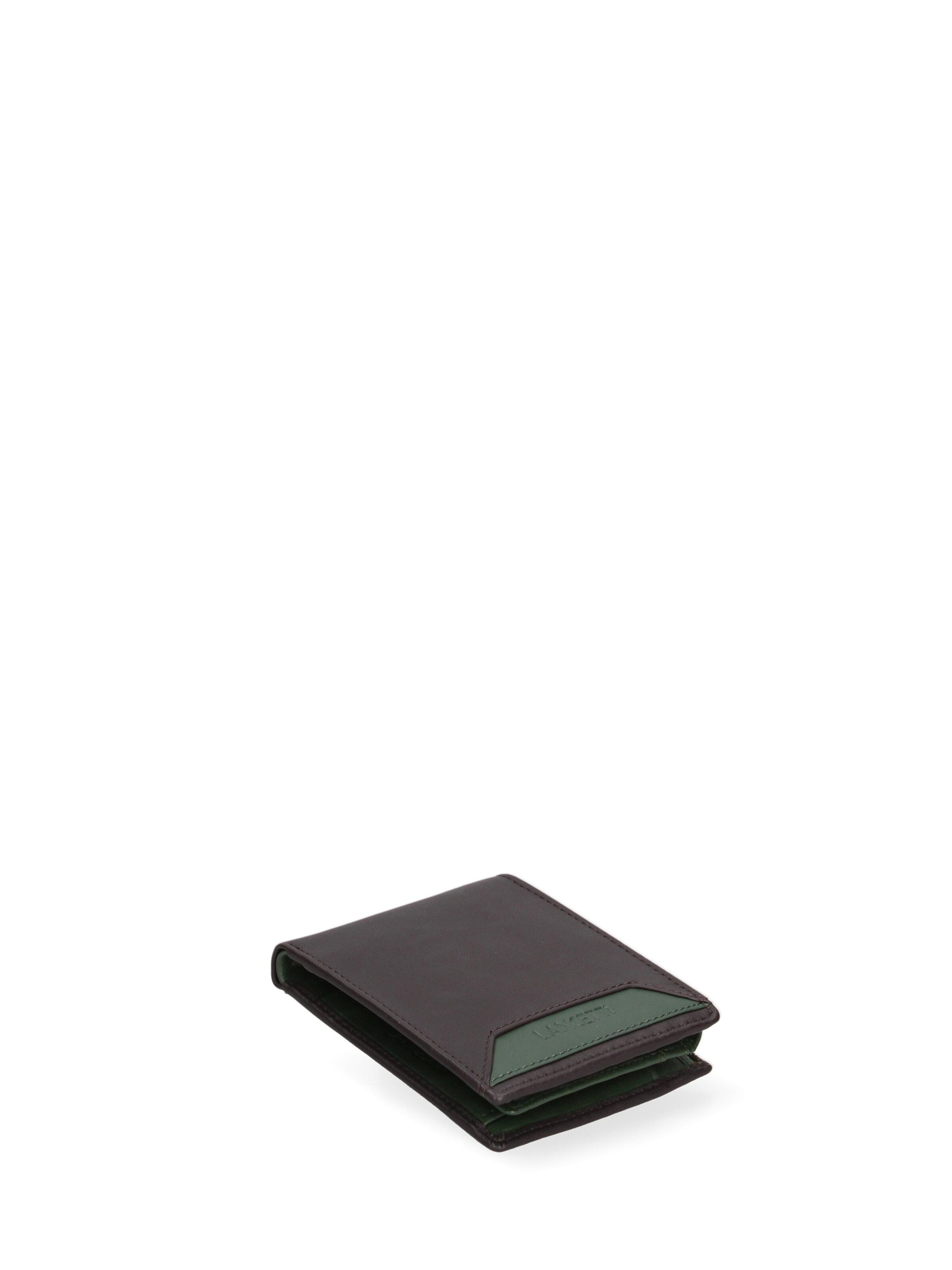 Portamonete 'Portafoglio Uomo Vera Pelle Lancetti Slim Compatto 12x9,5 cm' di Lancetti in marrone