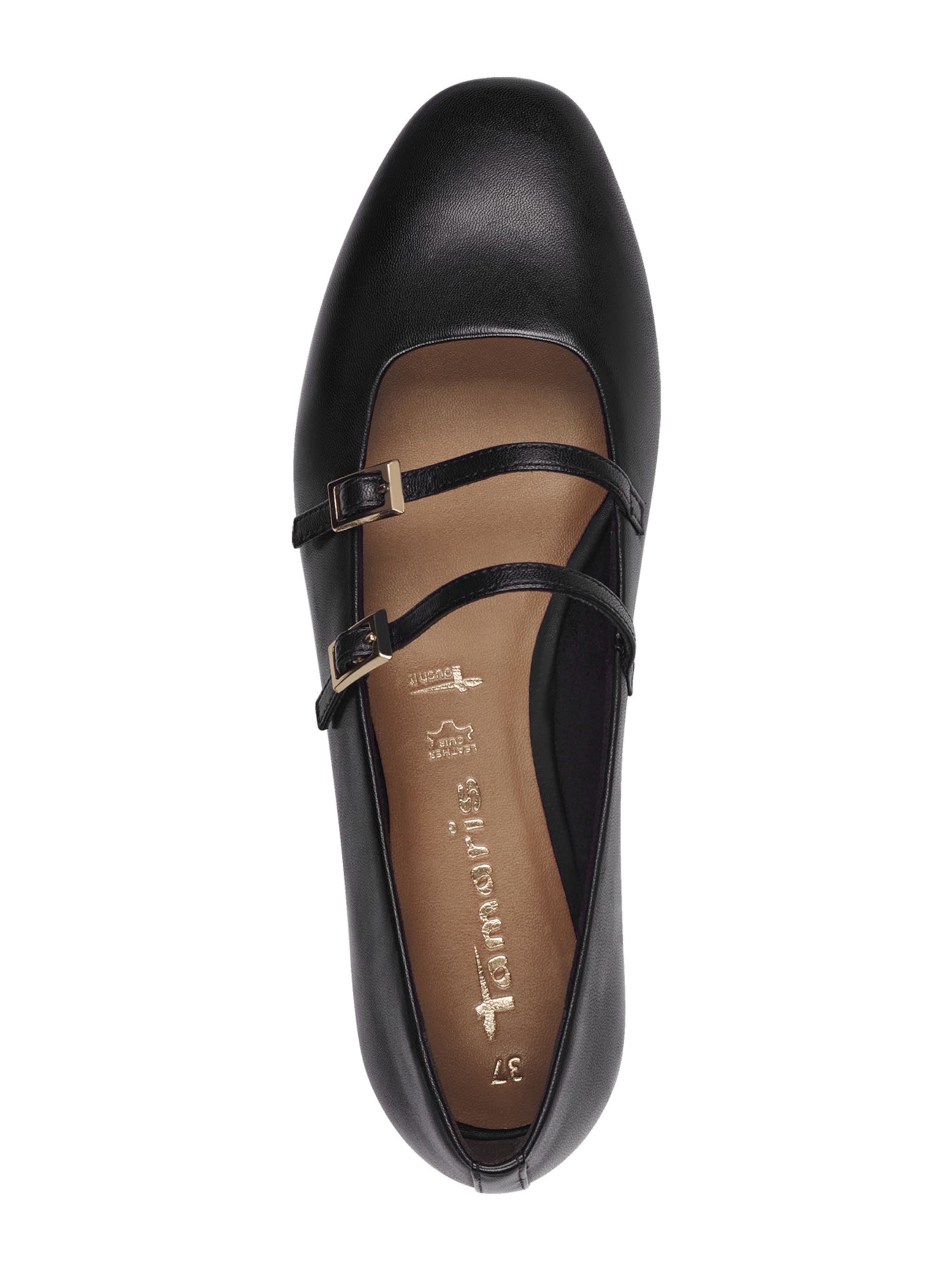 Tamaris Baleríny s ramienkom - Čierna