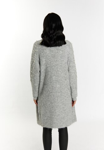 faina Gebreid vest in Grijs