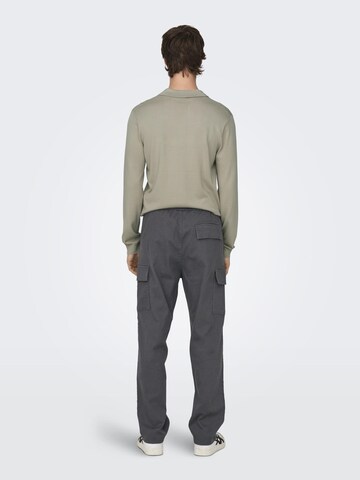 Only & Sons Loosefit Cargohose in Grau