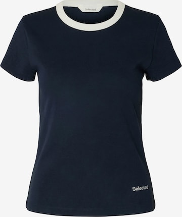 SELECTED - Camiseta 'SLFMILLY' en azul: frente