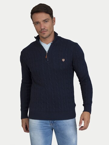 Pull-over 'Sherman' Sir Raymond Tailor en bleu : devant