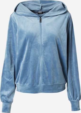 ONLY Sweat jacket 'REBEL' in Blue: front