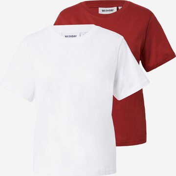 WEEKDAY Shirt in Red: front