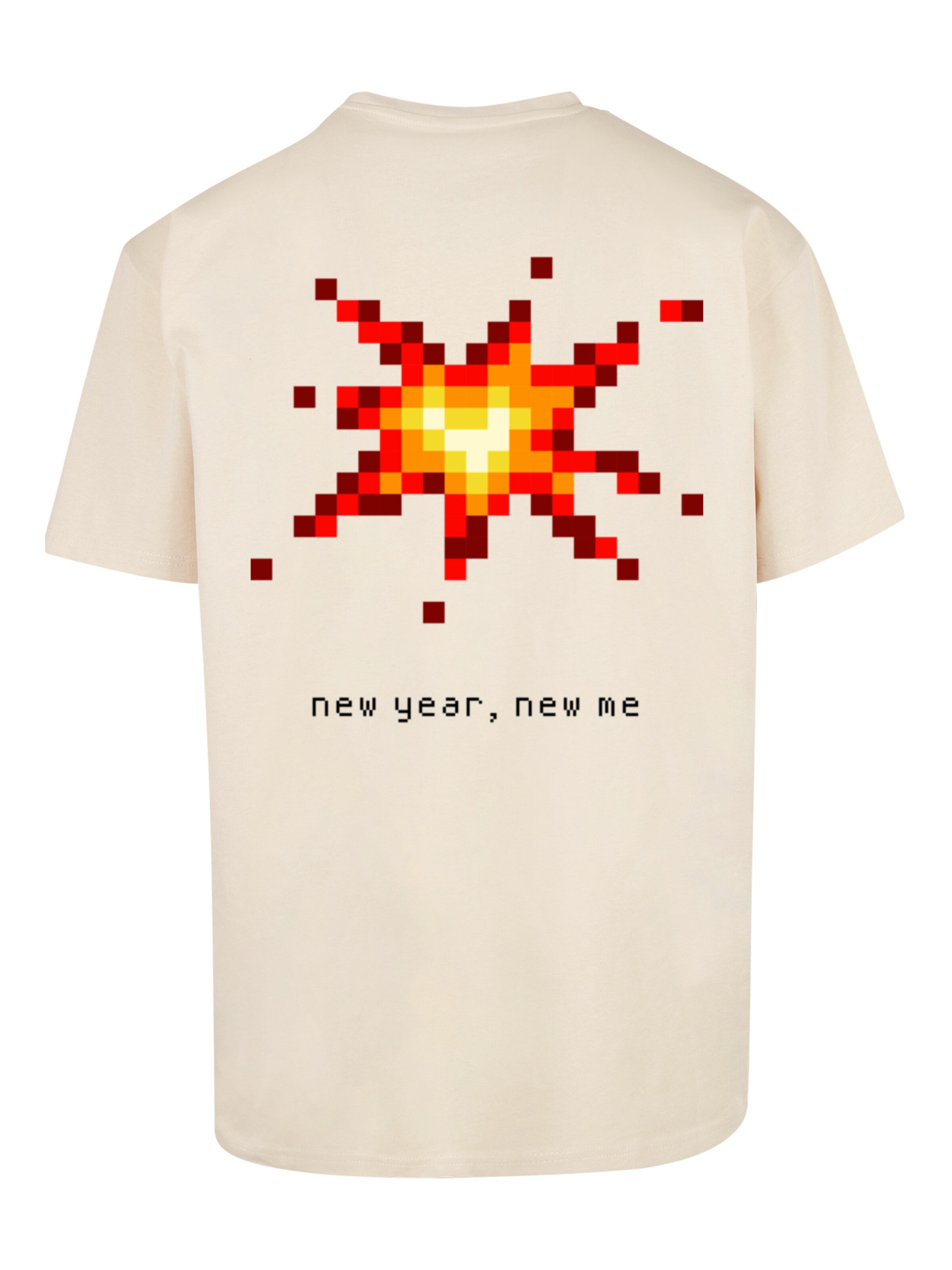 F4NT4STIC Shirt 'SIlvester Party Happy People Only' in Beige