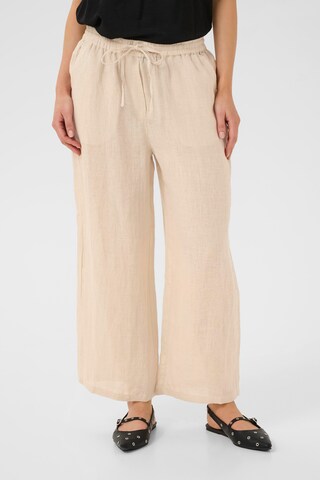 Cream Loosefit Broek 'Bellis' in Beige: voorkant