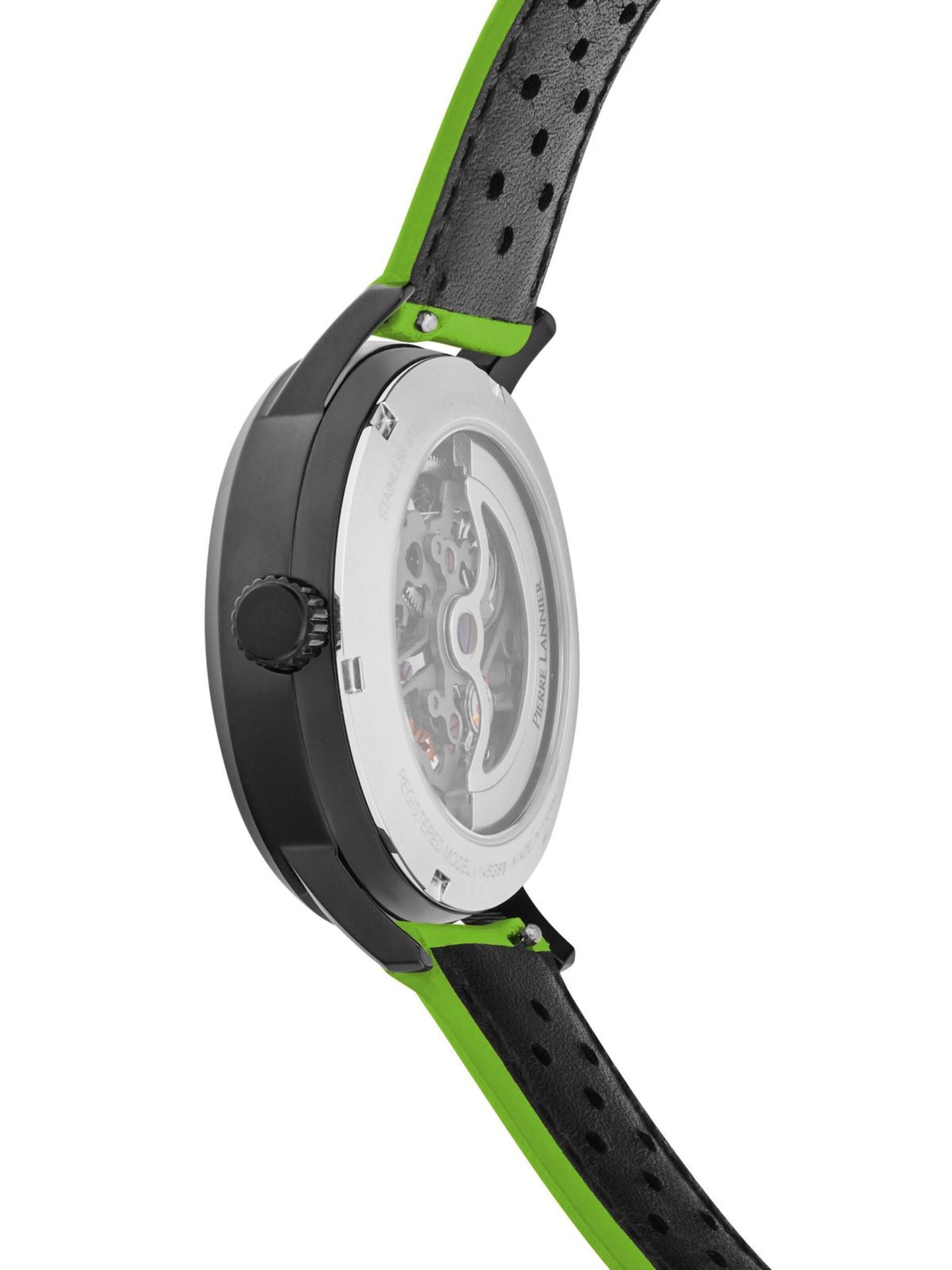 Pierre Lannier Analoog horloge 'Automatic watch Paddock' in Zwart