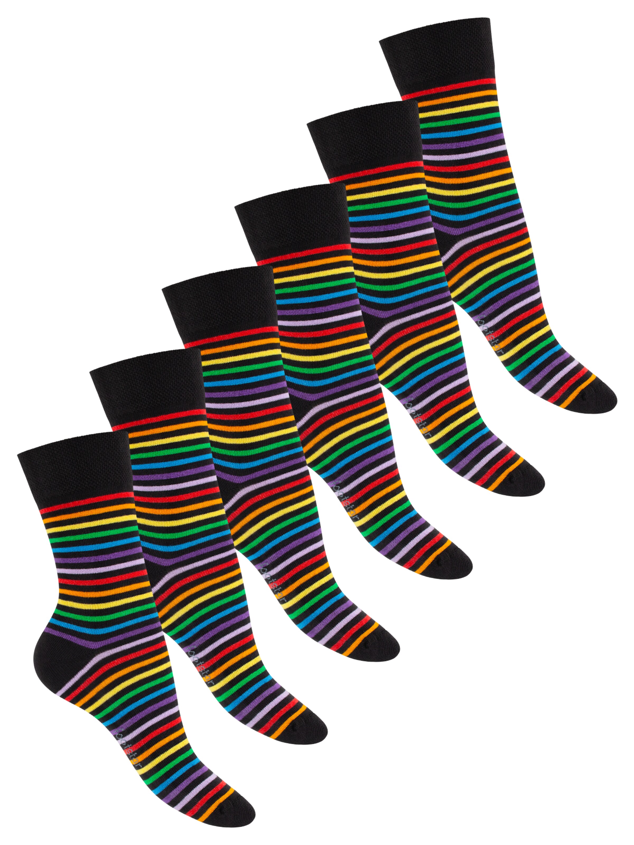 footstar Socken 'Ringel'‌‌‌‌‌ in Mischfarben: Vorderseite