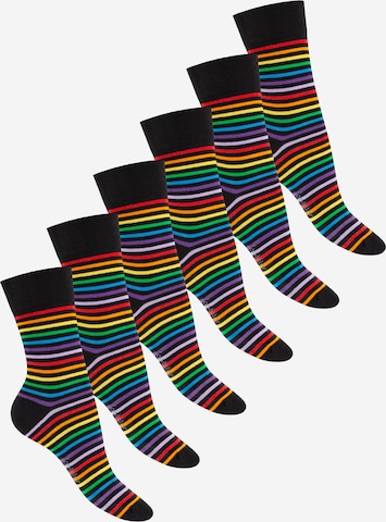 footstar Socken 'Ringel' in Mischfarben: Vorderseite