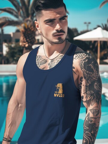 Neverless Shirt 'Eat pasta' in Blue