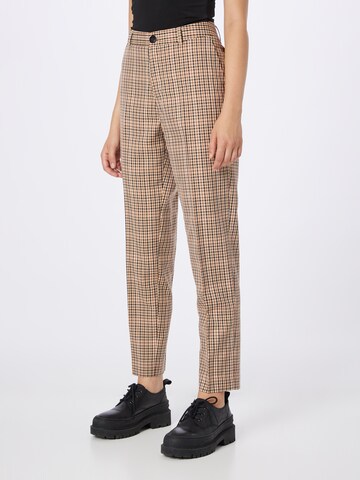 SCOTCH & SODA - Slimfit Pantalón de pinzas 'Lowry' en marrón: frente