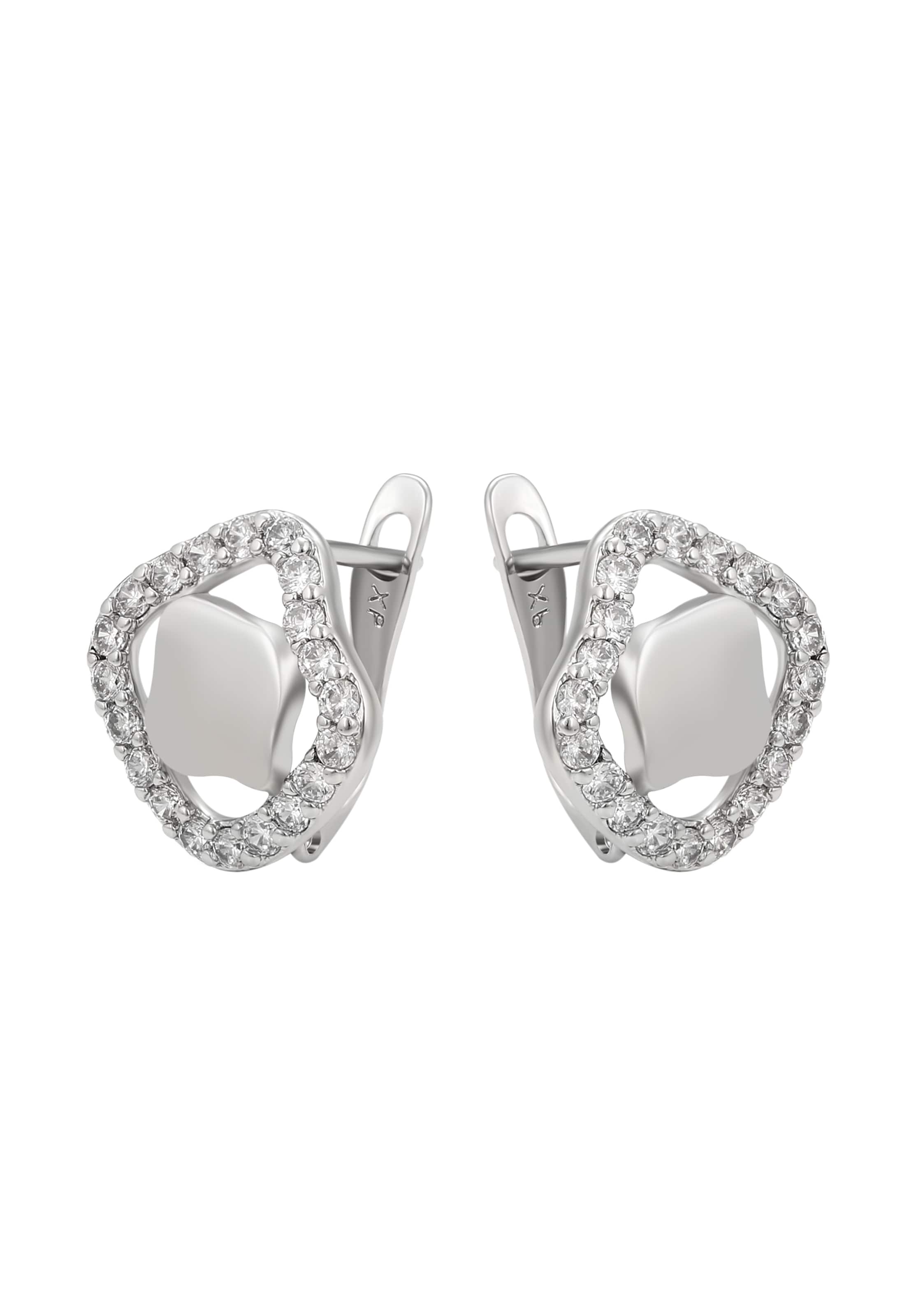 faina Earrings in Silver: front