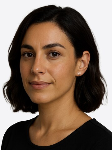 Sofia Milani Ohrringe 'Doubled Heart'‌‌ in Silber: Vorderseite