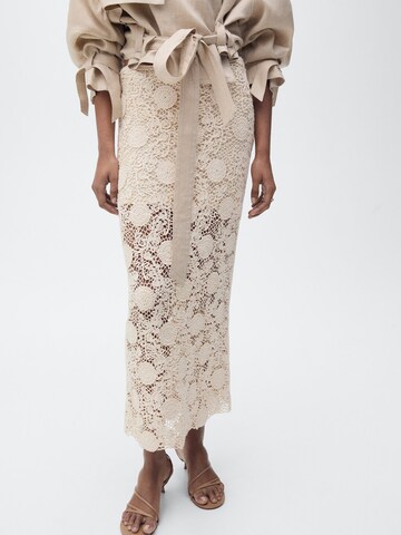 MANGO Rock 'Setenta' in Beige: Vorderseite