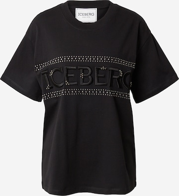 ICEBERG - Camiseta en negro: frente