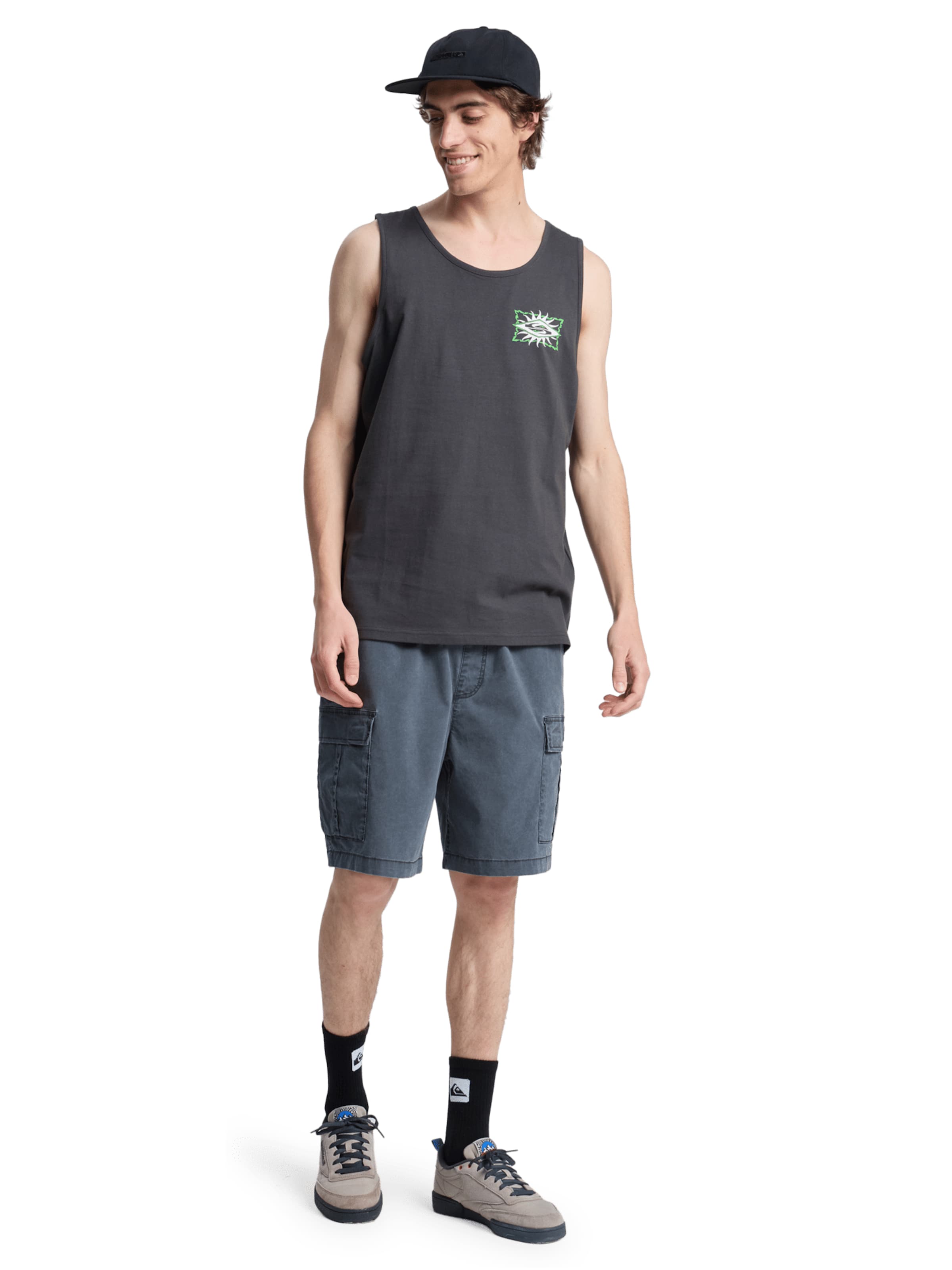 QUIKSILVER Top 'EV Starfish Stamp' in Schwarz