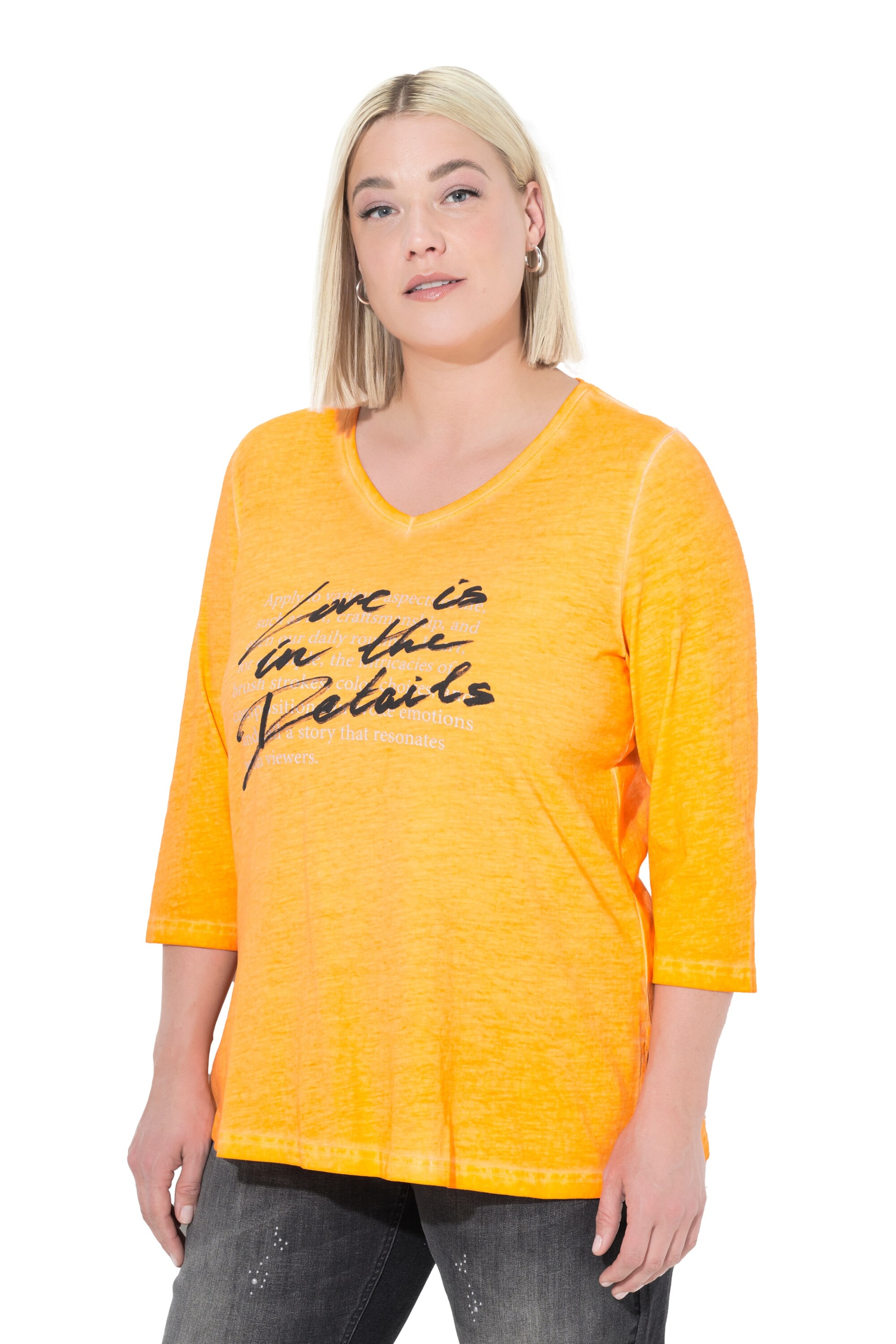 Ulla Popken Shirt in Oranje: voorkant
