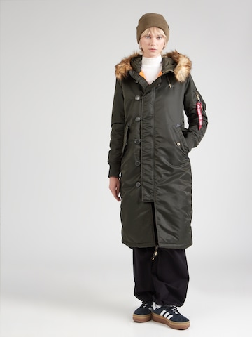 Parka d’hiver ALPHA INDUSTRIES en vert : devant