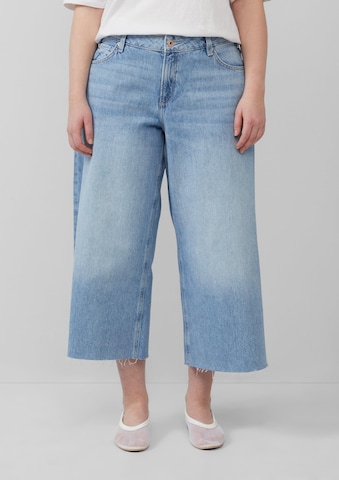 Wide Leg Jean QS en bleu : devant