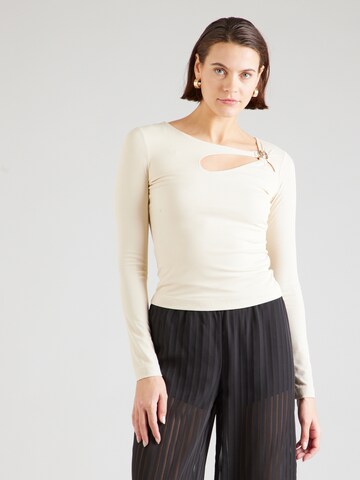 T-shirt 'ZAMA' GUESS en beige : devant