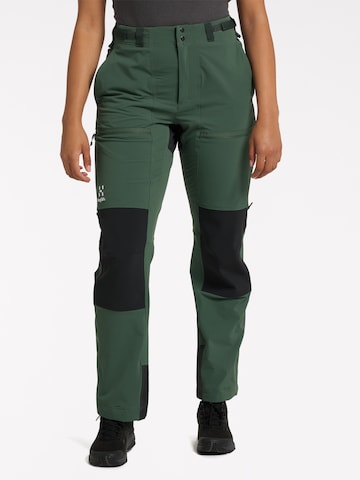 Haglöfs Regular Outdoor Pants in Green: front