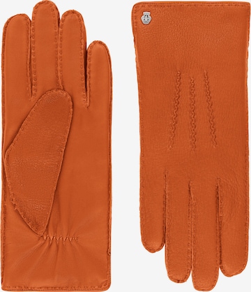 Roeckl Full Finger Gloves 'Avesta' in Orange: front