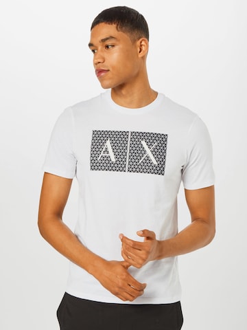 T-Shirt ARMANI EXCHANGE en blanc : devant