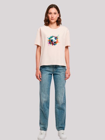 F4NT4STIC Shirt 'Bunte Fußball Grafik' in Roze