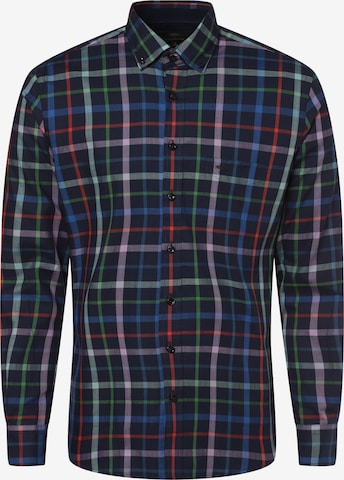 FYNCH-HATTON Regular fit Button Up Shirt in Blue: front