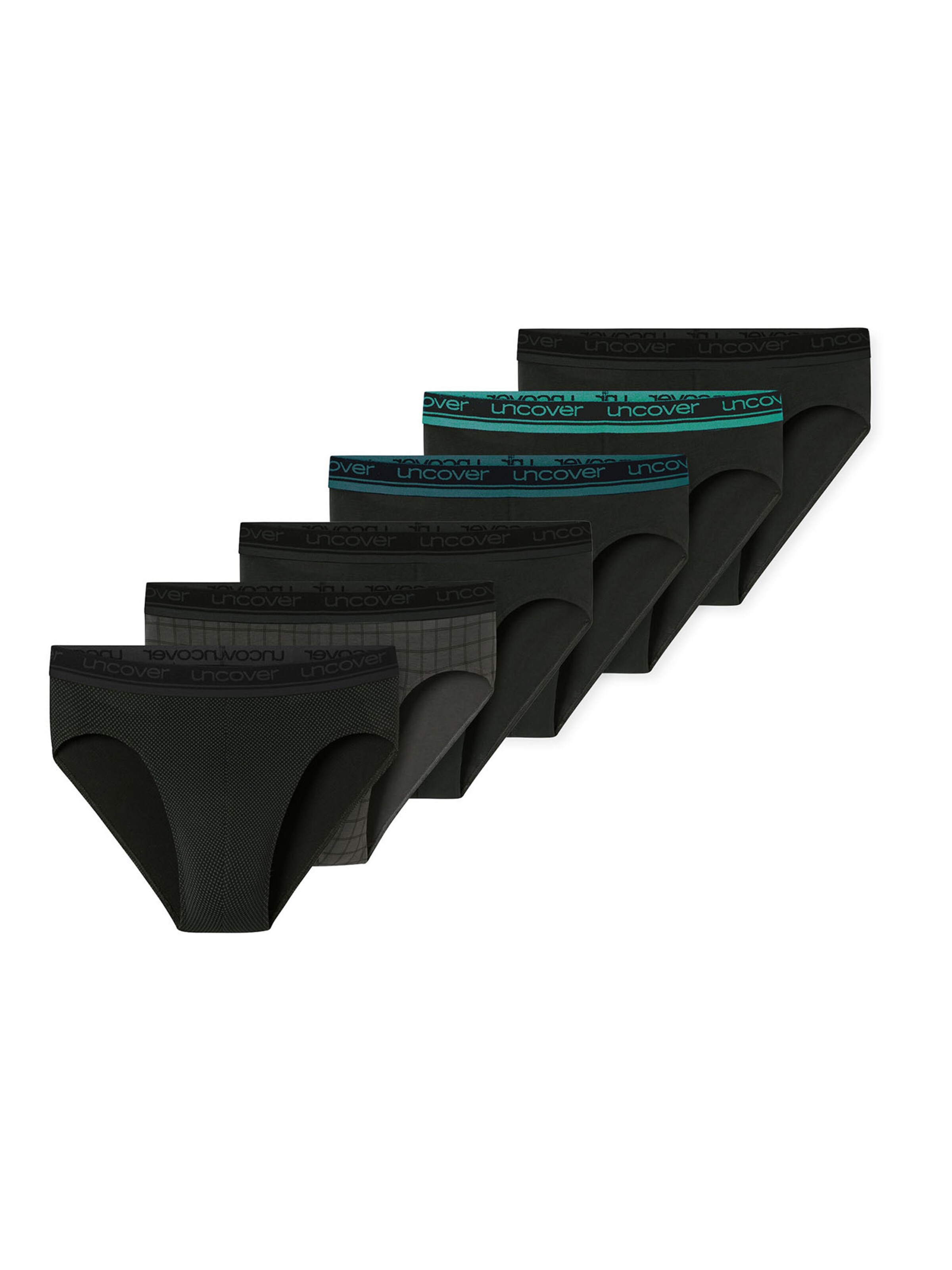 Slip ' Cotton Series ' uncover by SCHIESSER en noir : devant