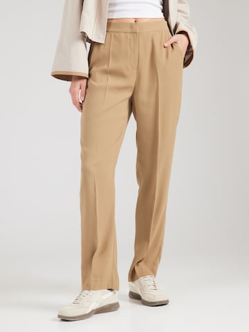 Regular Pantalon à plis 'SLShirley' SOAKED IN LUXURY en beige : devant
