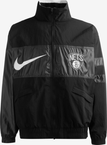 NIKE Athletic Jacket in Black: front