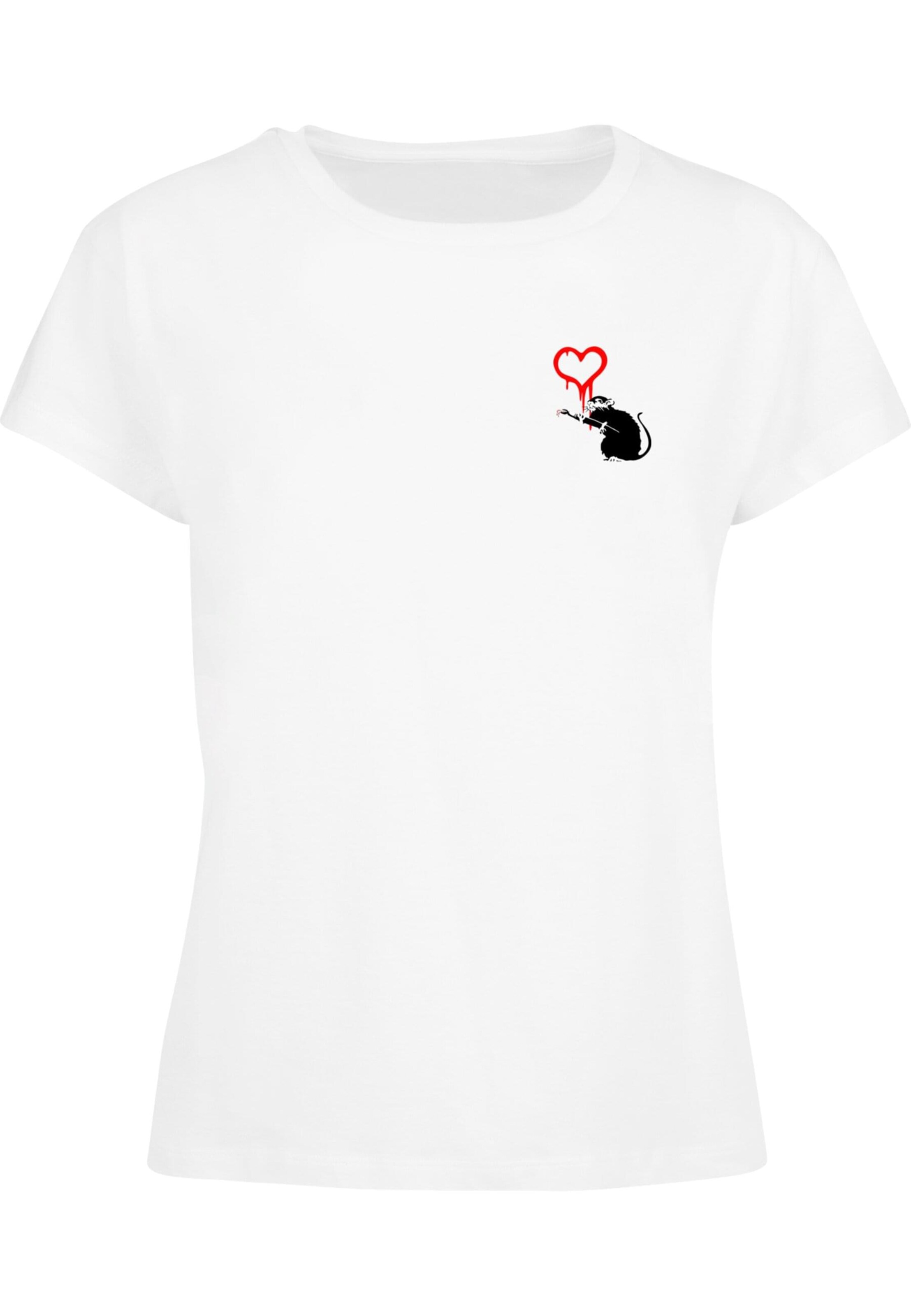 T-shirt 'Banksy - Love Rat' Merchcode en blanc : devant