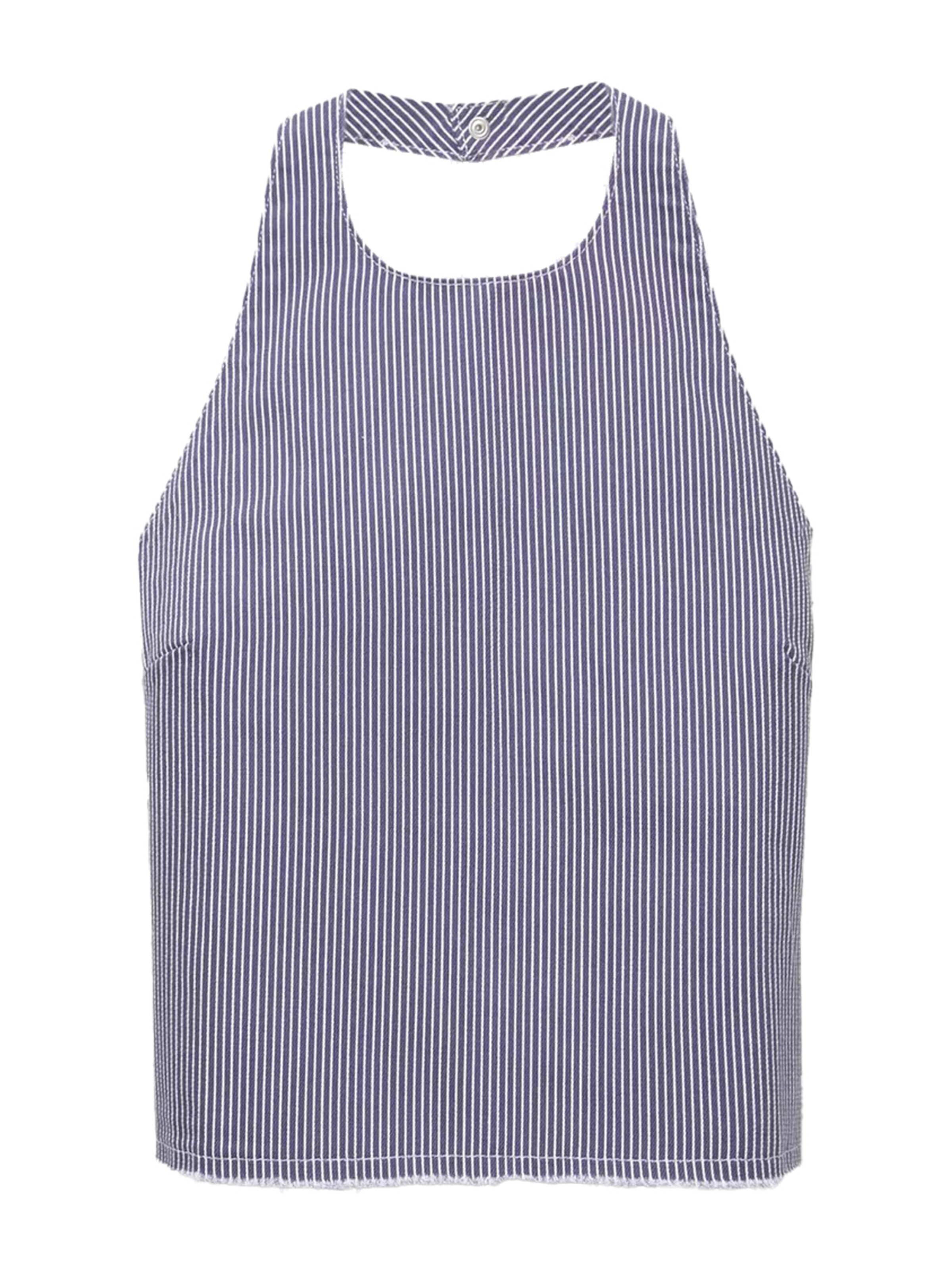 Top de la Pull&Bear pe albastru: față