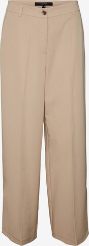 Wide Leg Pantalon à plis 'Rikahai' VERO MODA en marron : devant