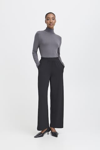 ICHI Wide Leg Hose 'IHLinna' in Schwarz