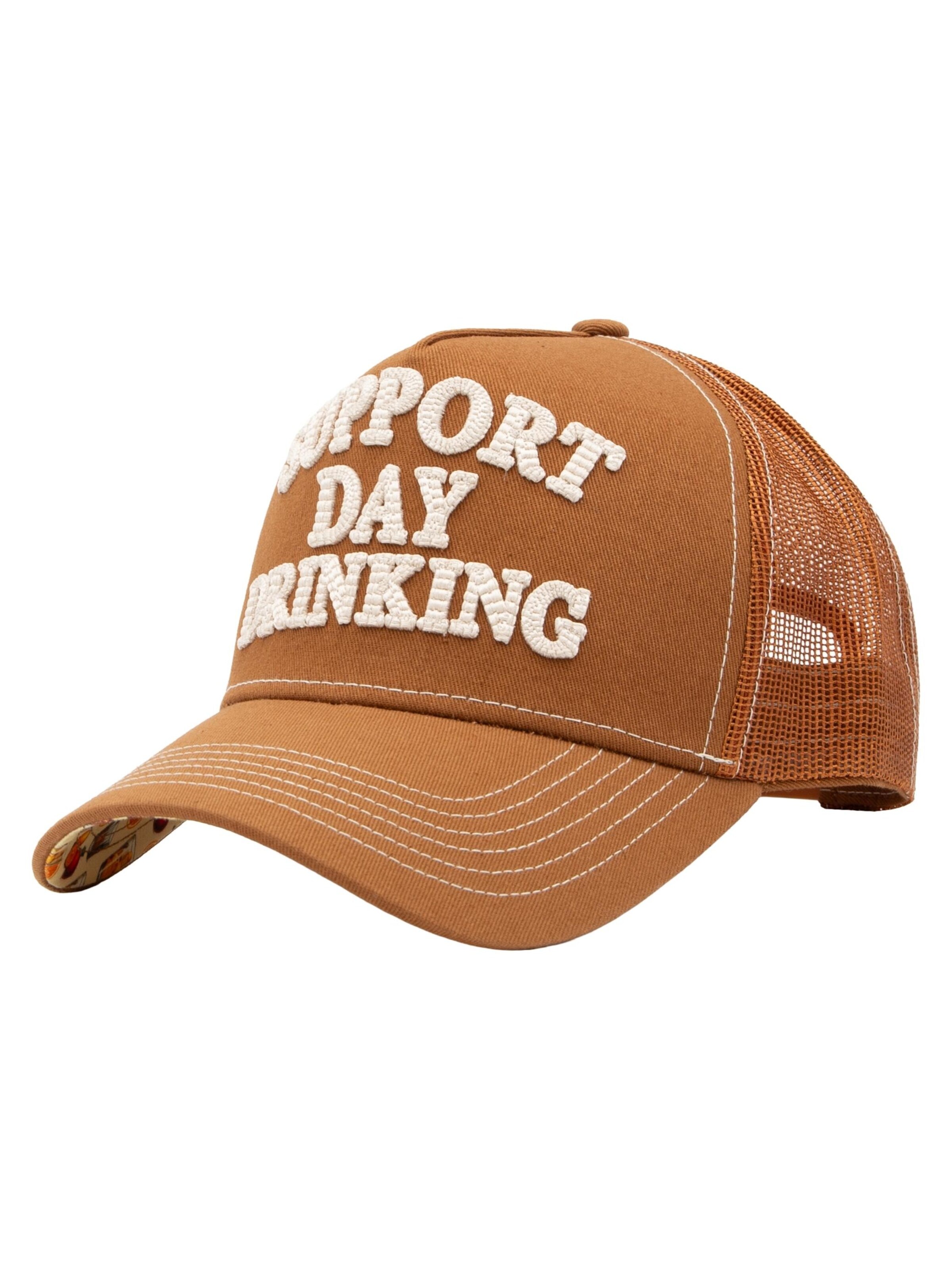 King Kerosin Cap 'Support Day Drinking'‌‌‌‌ in 54-64 in braun, Produktansicht