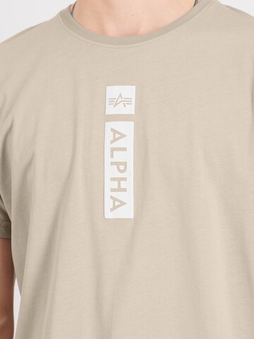 ALPHA INDUSTRIES T-Shirt in Beige