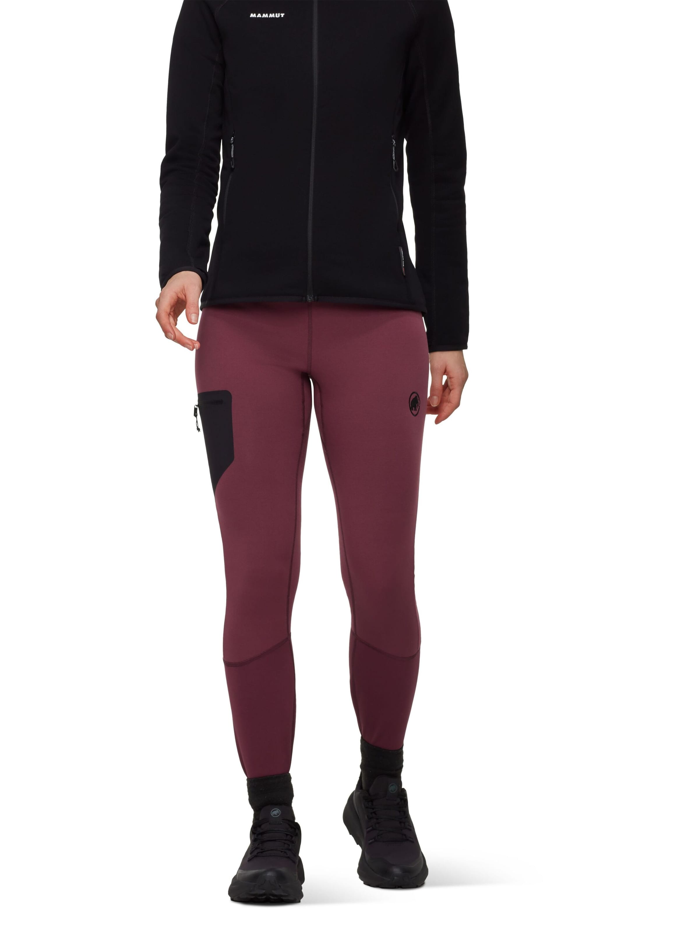 MAMMUT Skinny Outdoor Pants 'Aconcagua' in Red: front