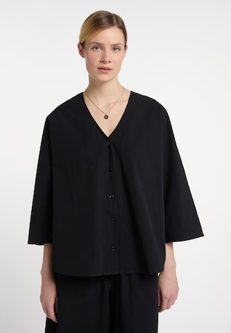 DreiMaster Klassik Blouse in Zwart: voorkant