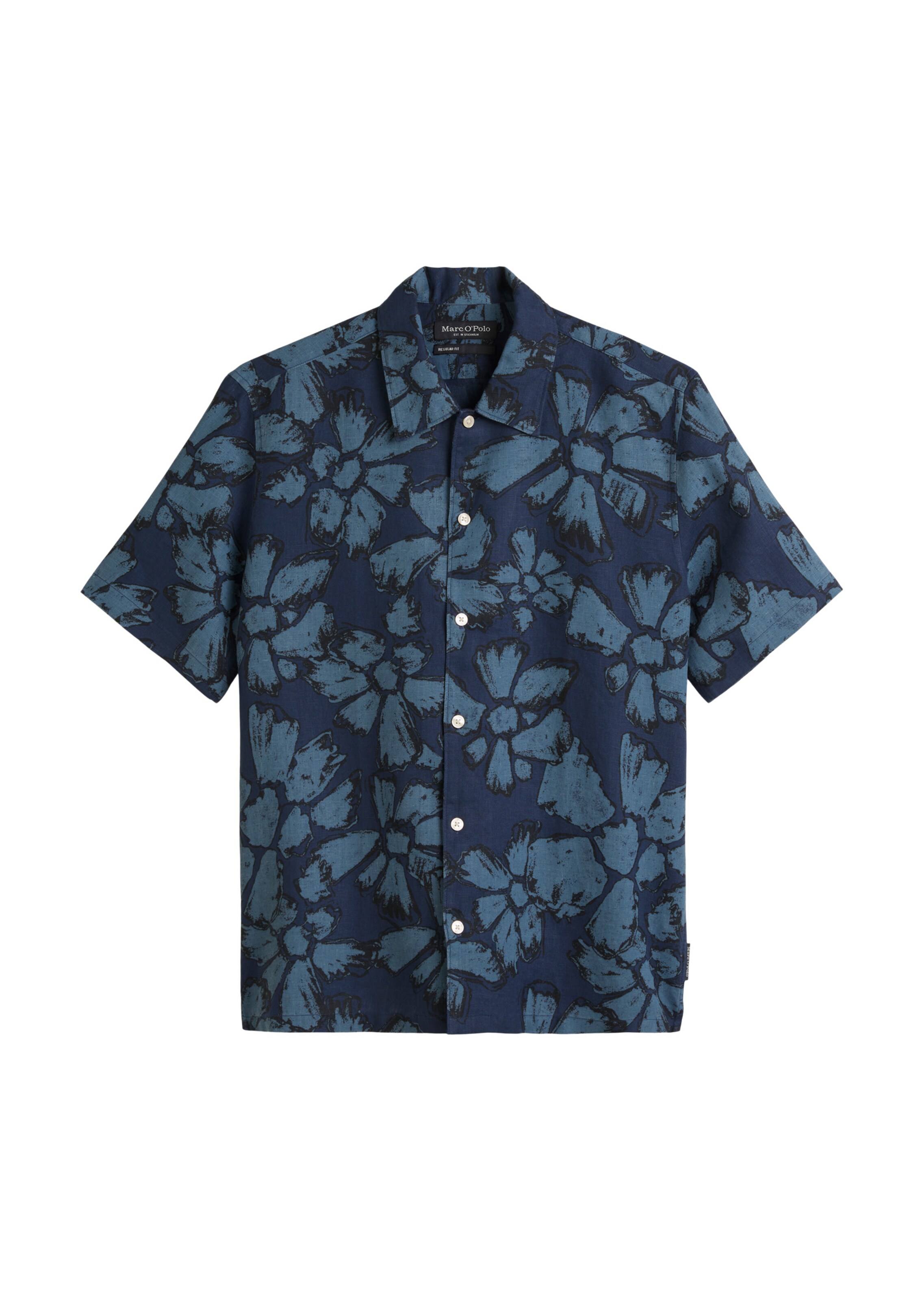 Marc O'Polo Regular fit Overhemd in Blauw: voorkant