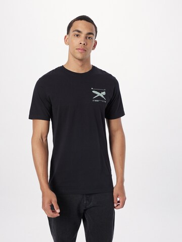 Iriedaily T-Shirt 'Rayfinger' in Schwarz: Vorderseite